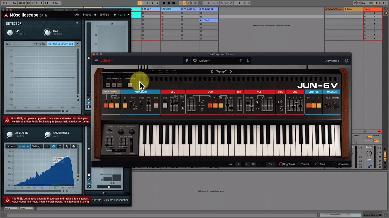 Formation SawUp sur la V Collection Arturia 9 Vol. 1 12 Arturia Juno 6 V