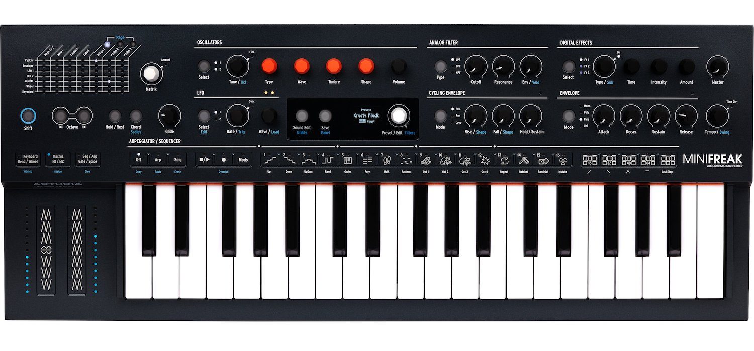 Les nouveautés synthés d'octobre 2022 2 Façade avant de l'Arturia Minifreak