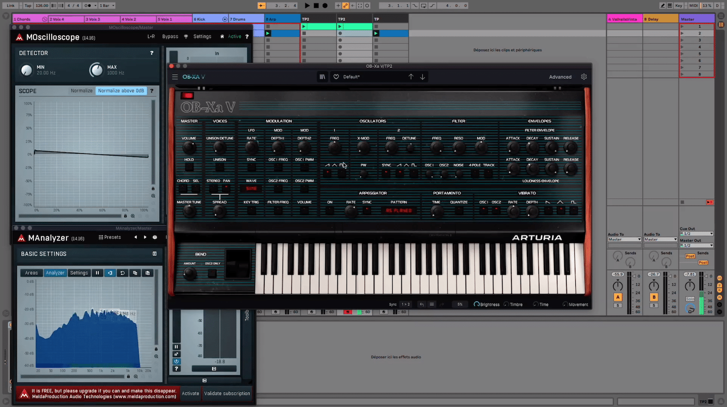 Formation SawUp sur la V Collection Arturia 9 Vol. 1 10 Arturia OB-Xa V