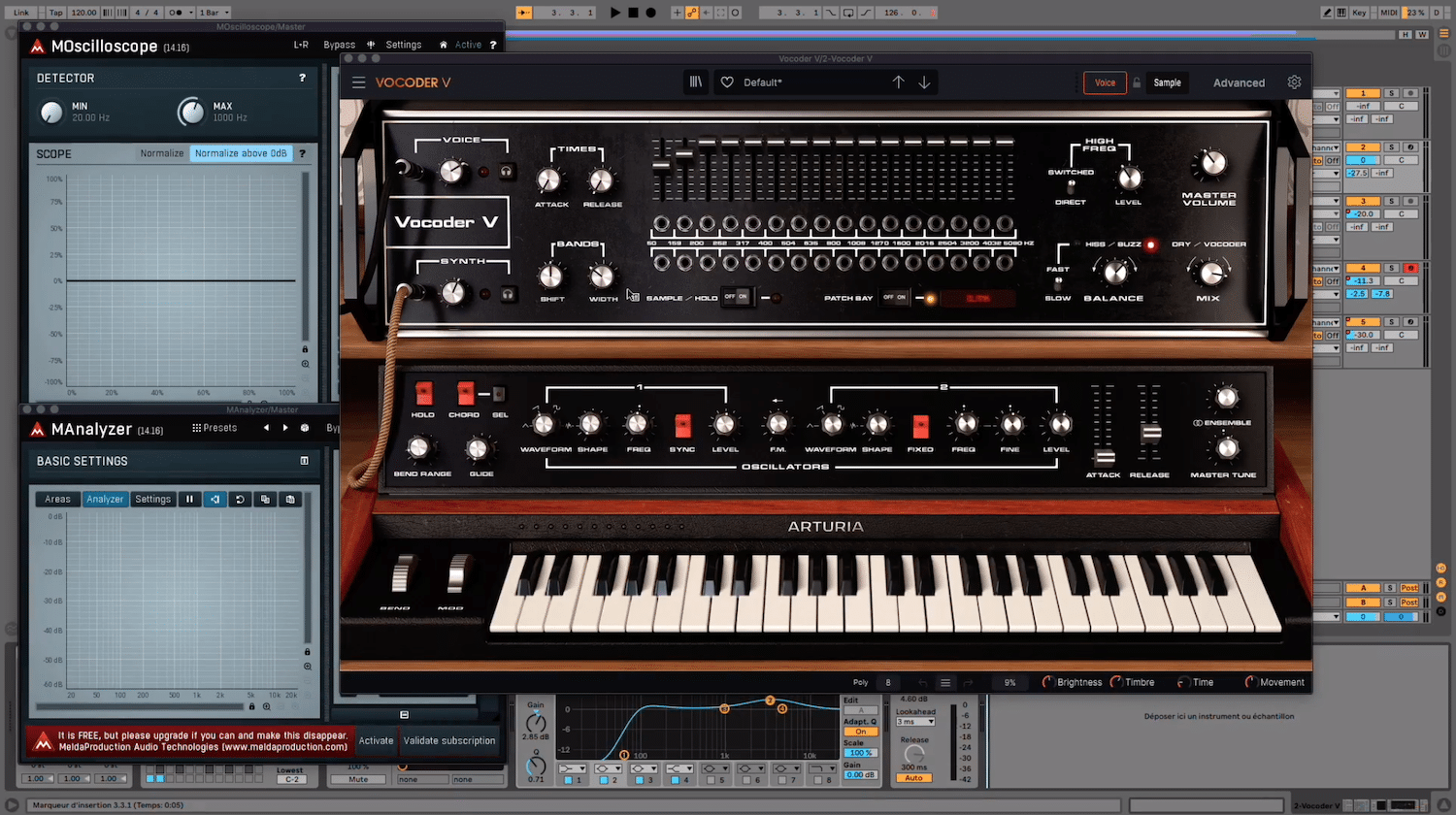 Formation SawUp sur la V Collection Arturia 9 Vol. 1 9 Arturia Vocoder V
