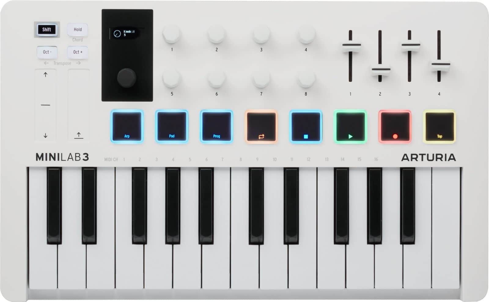 Les nouveautés synthés d'octobre 2022 5 Façade de l'Arturia Minilab 3