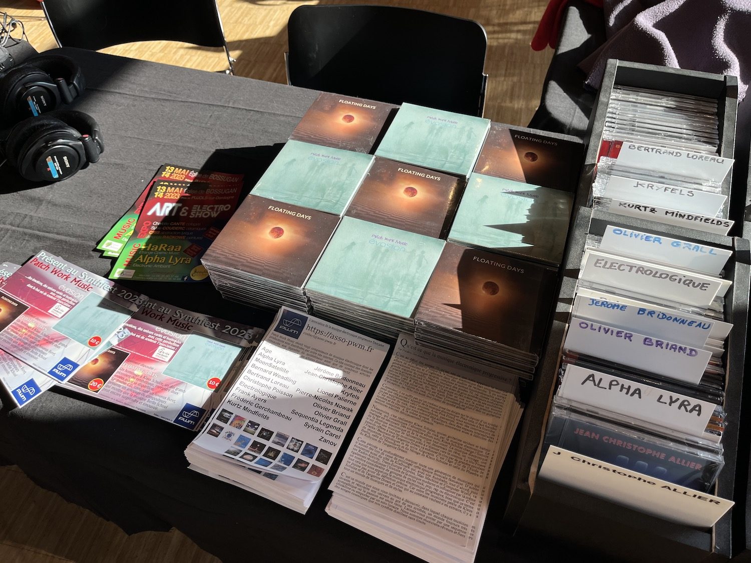 Les cd en vente de l'association PWM