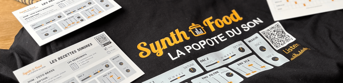 Bandeau vente tee shirt synthfood