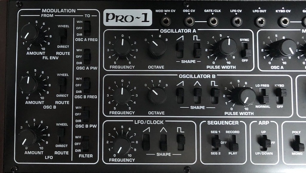 Le Behringer Pro-1 et Yazoo Don't Go ? 8 Behringer Pro-1 Les modulations