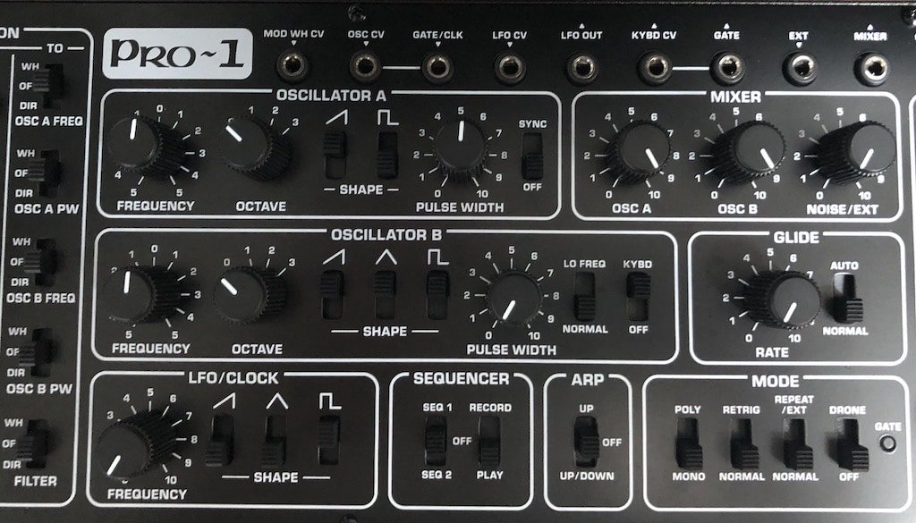 Le Behringer Pro-1 et Yazoo Don't Go ? 6 Behringer Pro-1 Les réglages des 2 VCO