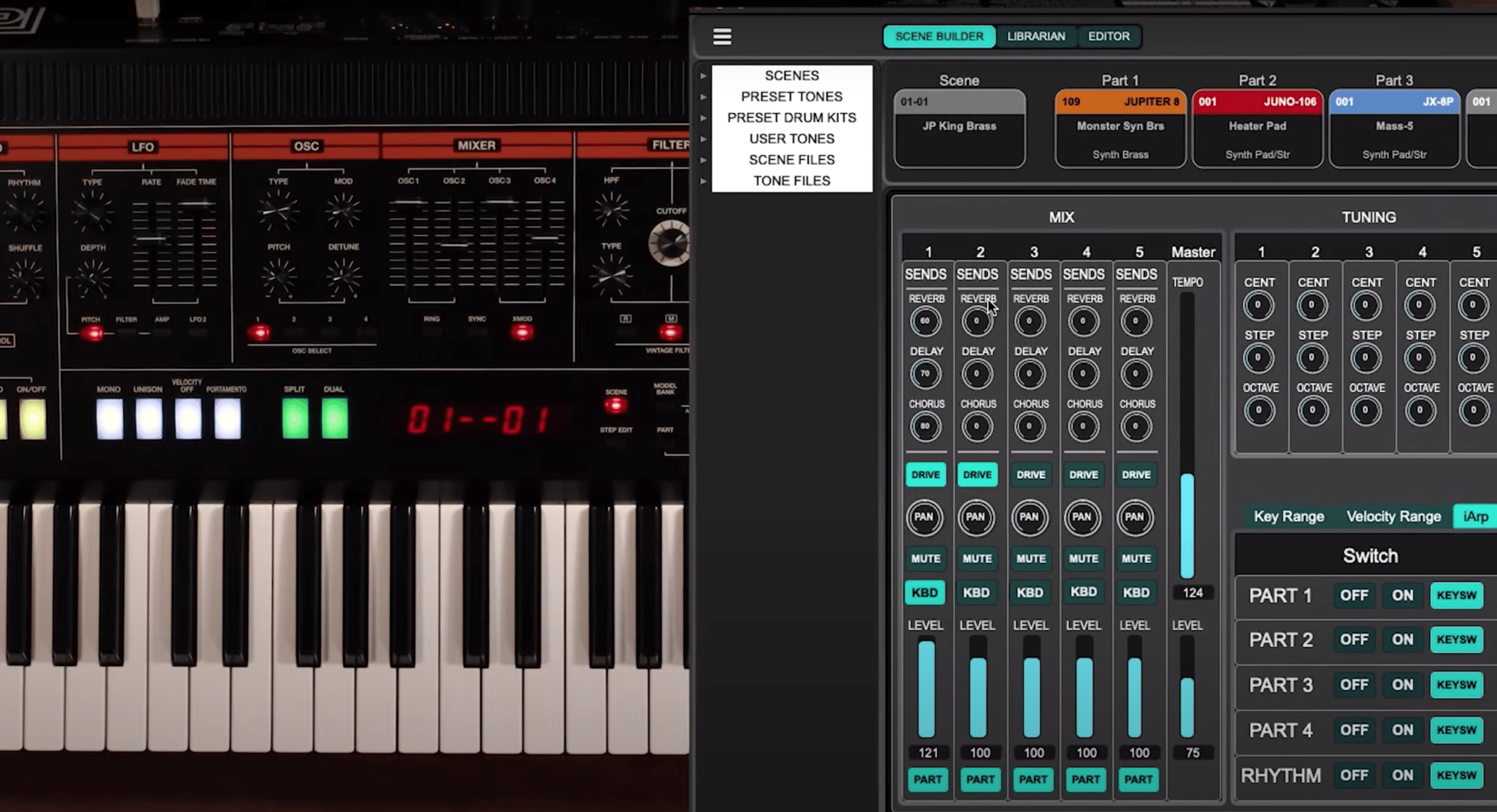 Les news synthés de Juin 5 Editeur Roland Jupiter X et Xm