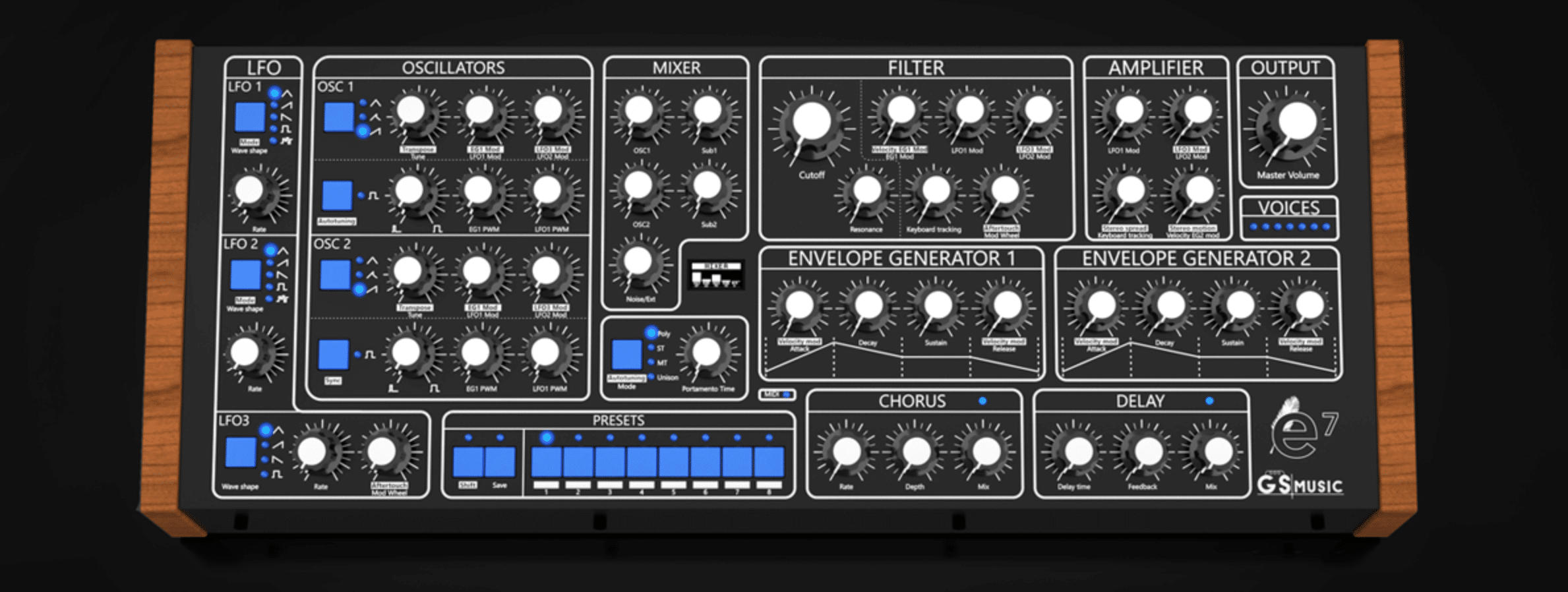 Les news synthés de Juillet 10 GS Music GS E7