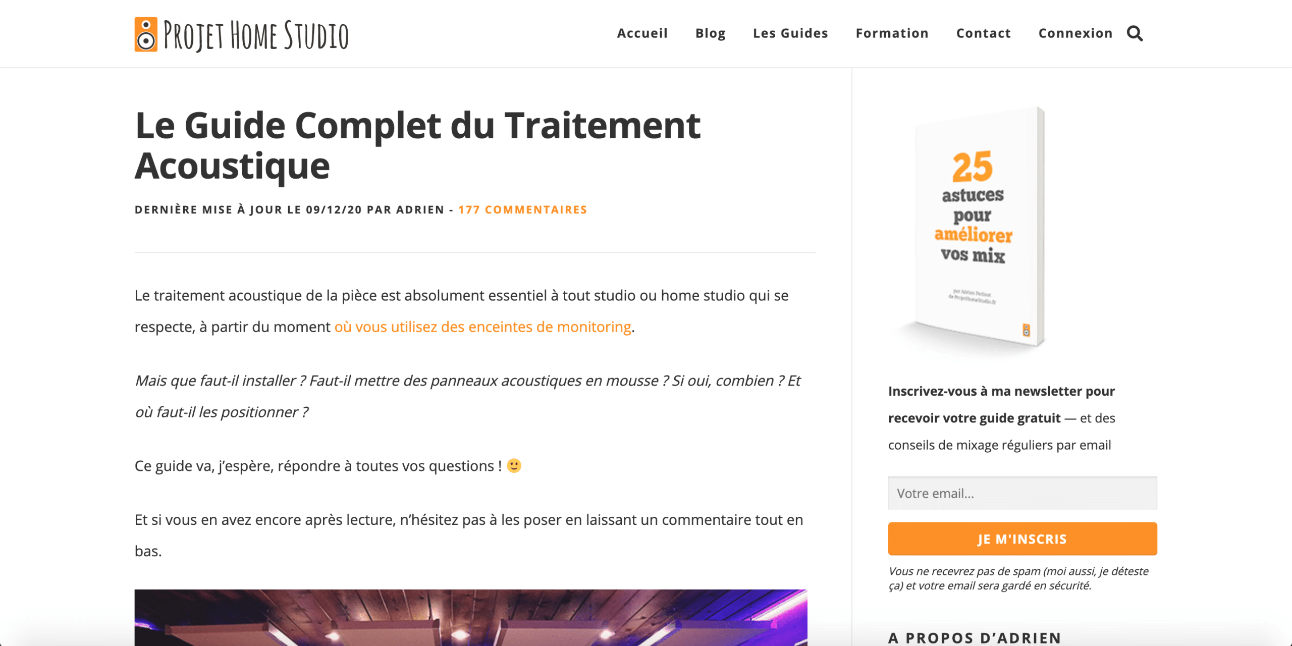 Les étapes pour installer son home studio 7 Site Projet Home Studio