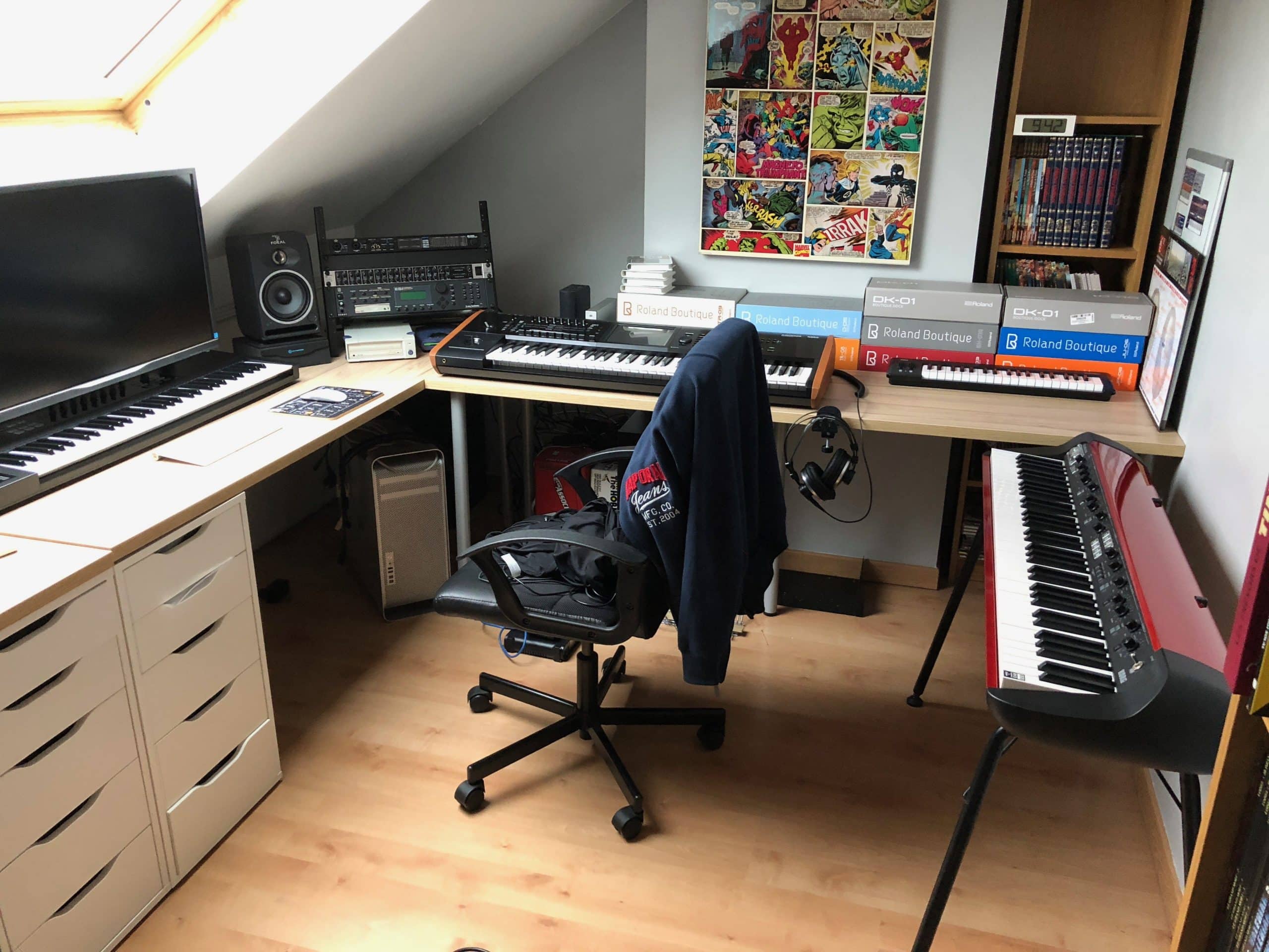 Les étapes pour installer son home studio 16 Exemple de coin musique avec plan de cuisine
