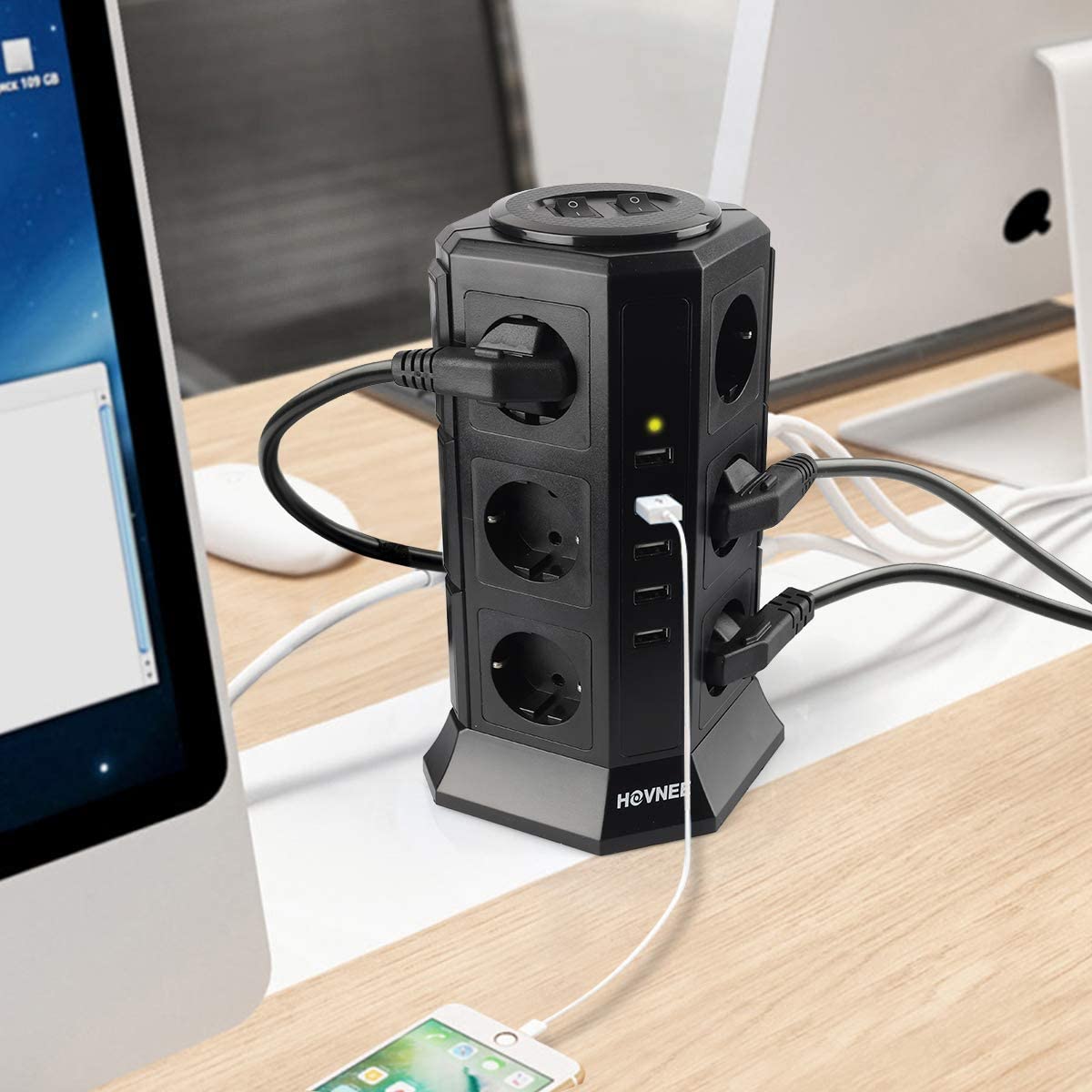 Les étapes pour installer son home studio 4 multiprise Hovnee 12 prises