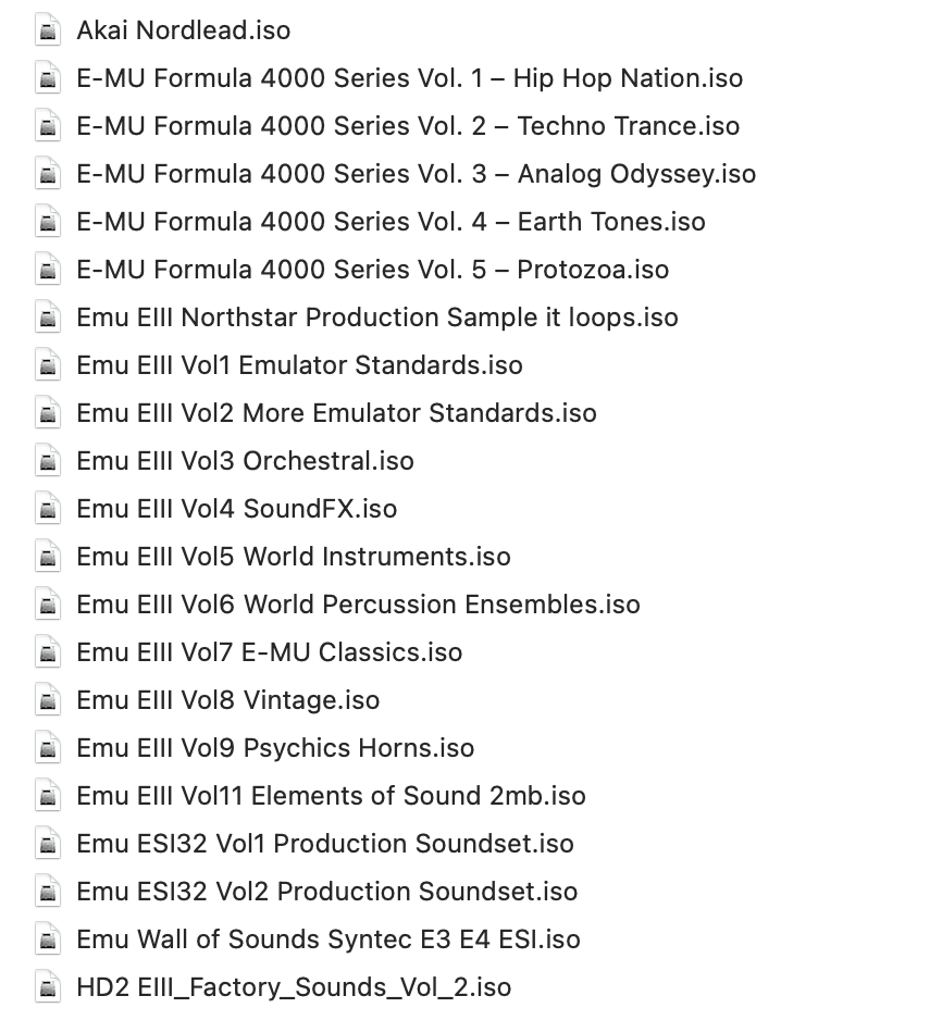 Carte Zulu SCSI la solution idéale pour votre sampler ? 15 Exemples d'ISOS créés à partir de CD originaux