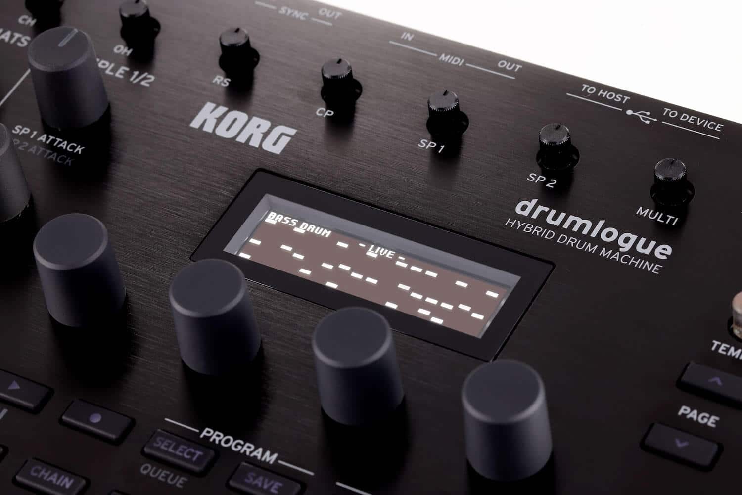 Ecran Korg Drumlogue