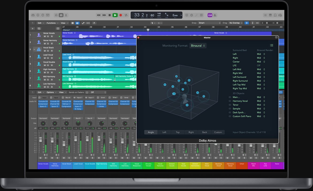 Les news synthés d'octobre 2021 7 Apple Logic Pro 10.7 avec Dolby Atmos