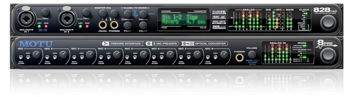 Arturia AudioFuse 16Rig idéale pour les synthétiseurs ? 3 Configuration actuelle Motu 828 MK3 et Motu 8PRE