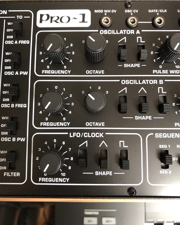 J'apprends le synthétiseur : le LFO 1 Les réglages du LFO sur un Behringer Pro 1