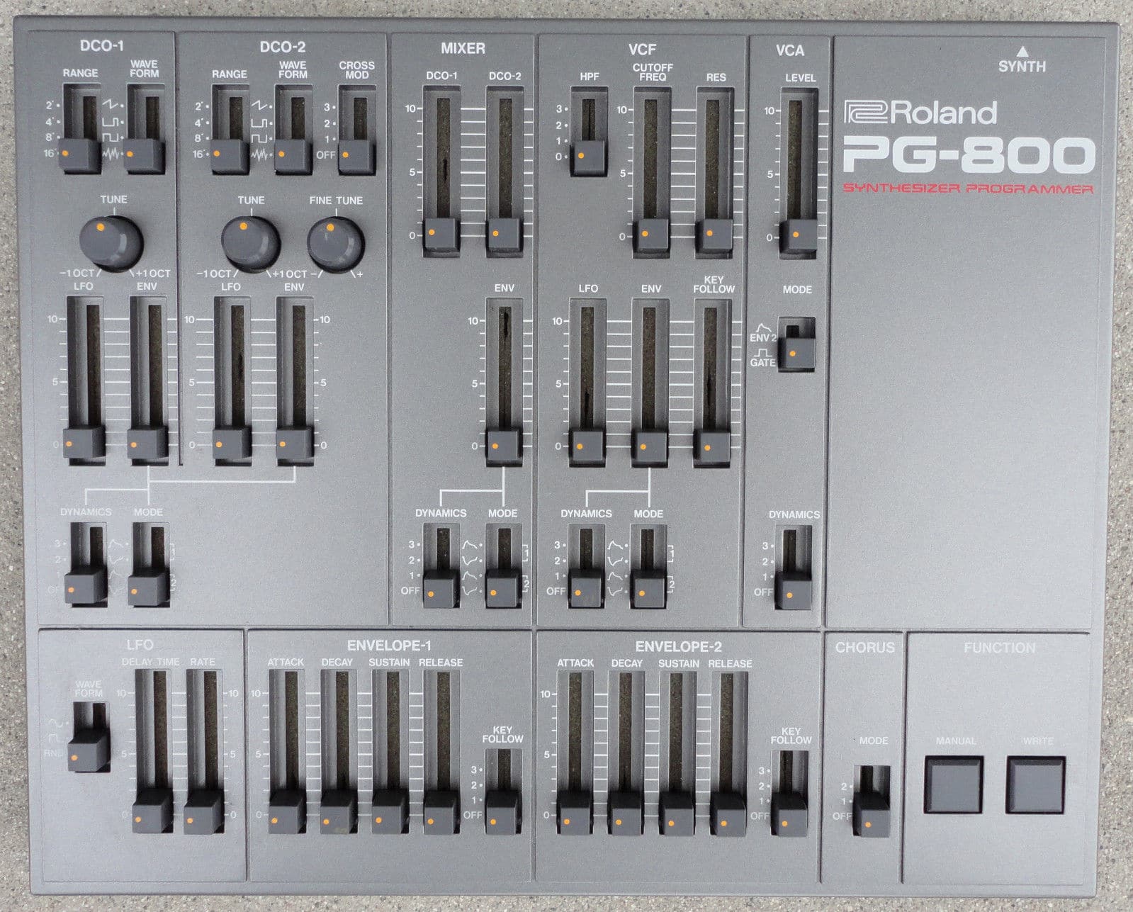 Réparation de l'Aftertouch du Roland JX-8P 28 Photo du Roland PG800 pour le Roland JX_8P