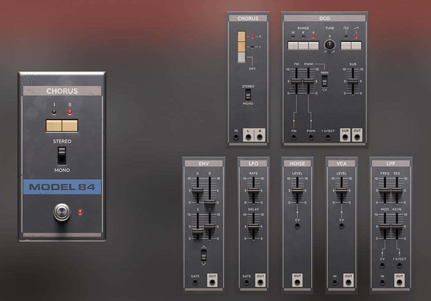 Les news synthés de la semaine 7 Le Roland Juno 106 fourni en modules séparés pour l'utiliser avec Modular
