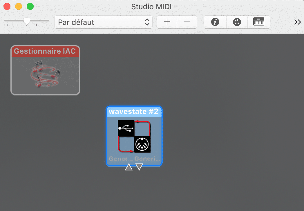 Studio MIDI sous MAC pour voir les connexions MIDI/USB