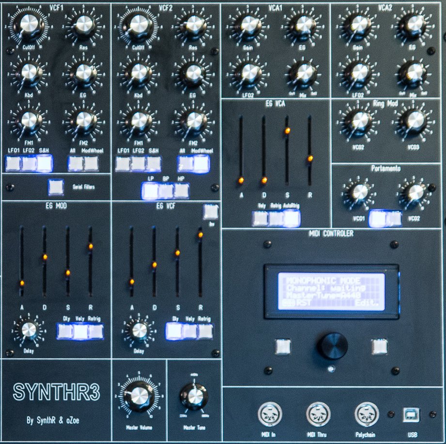 SYNTHR3 : le synthétiseur analogique made in France 7 La partie Filtres et VCA du SynthR3