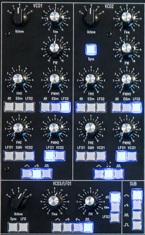 SYNTHR3 : le synthétiseur analogique made in France 6 La partie VCO du SynthR3