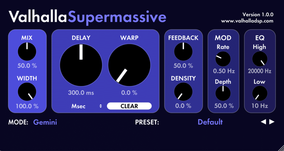 J'apprends le synthétiseur : les effets 15 Valhalla Supermassive