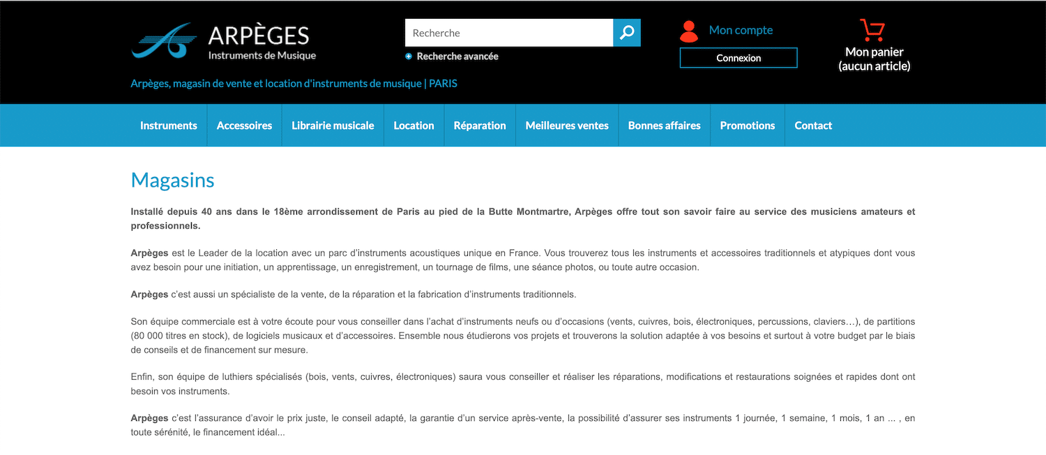 Site Arp&egrave;ges