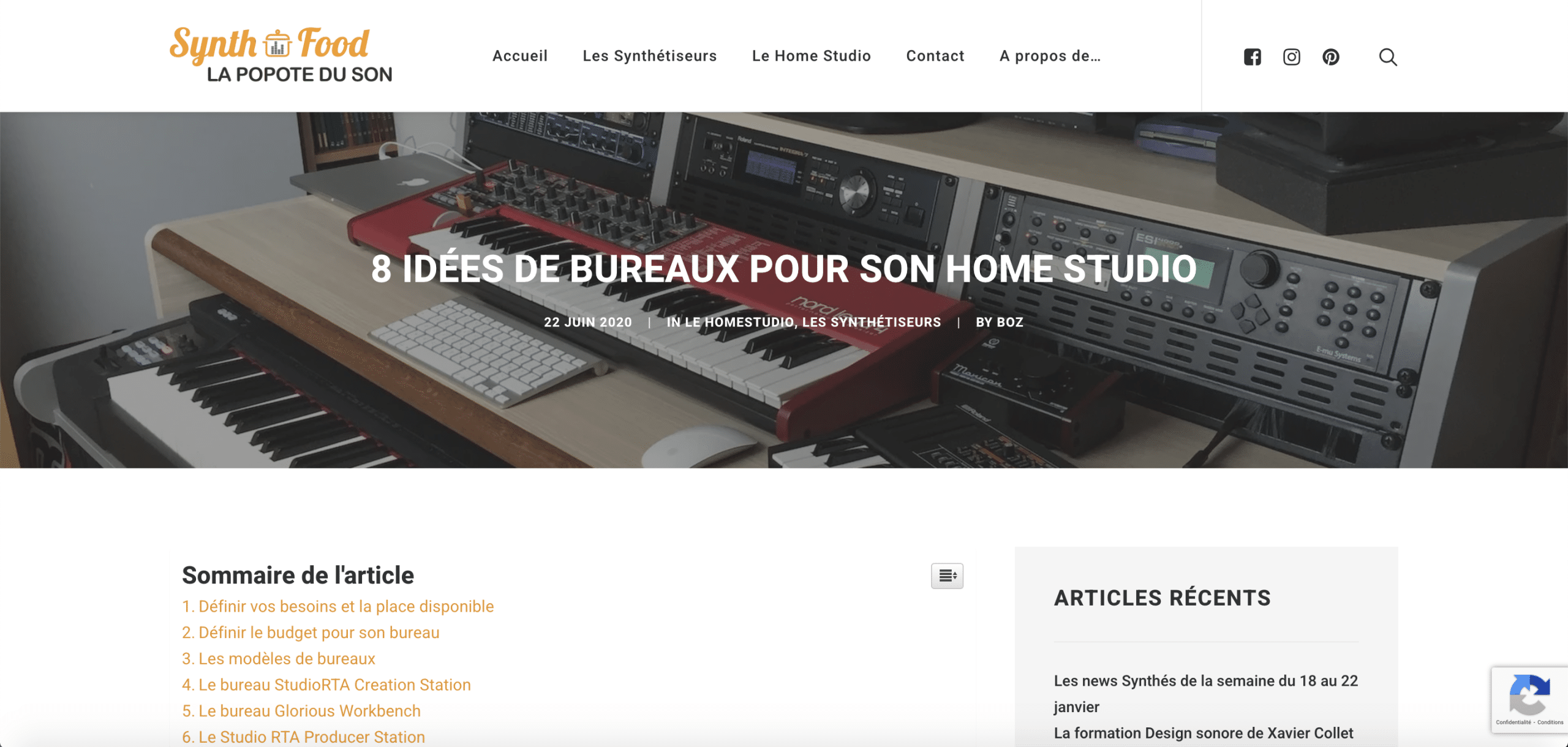 Les étapes pour installer son home studio 17 Article SynthFood 8 idées de bureau pour son home studio