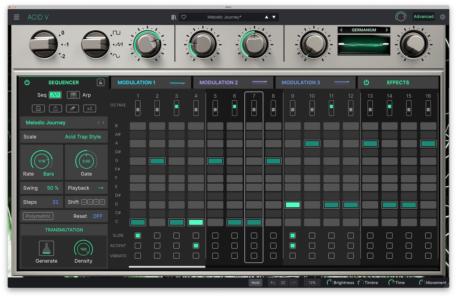S&eacute;quenceur boost&eacute; de l'arturia acid v