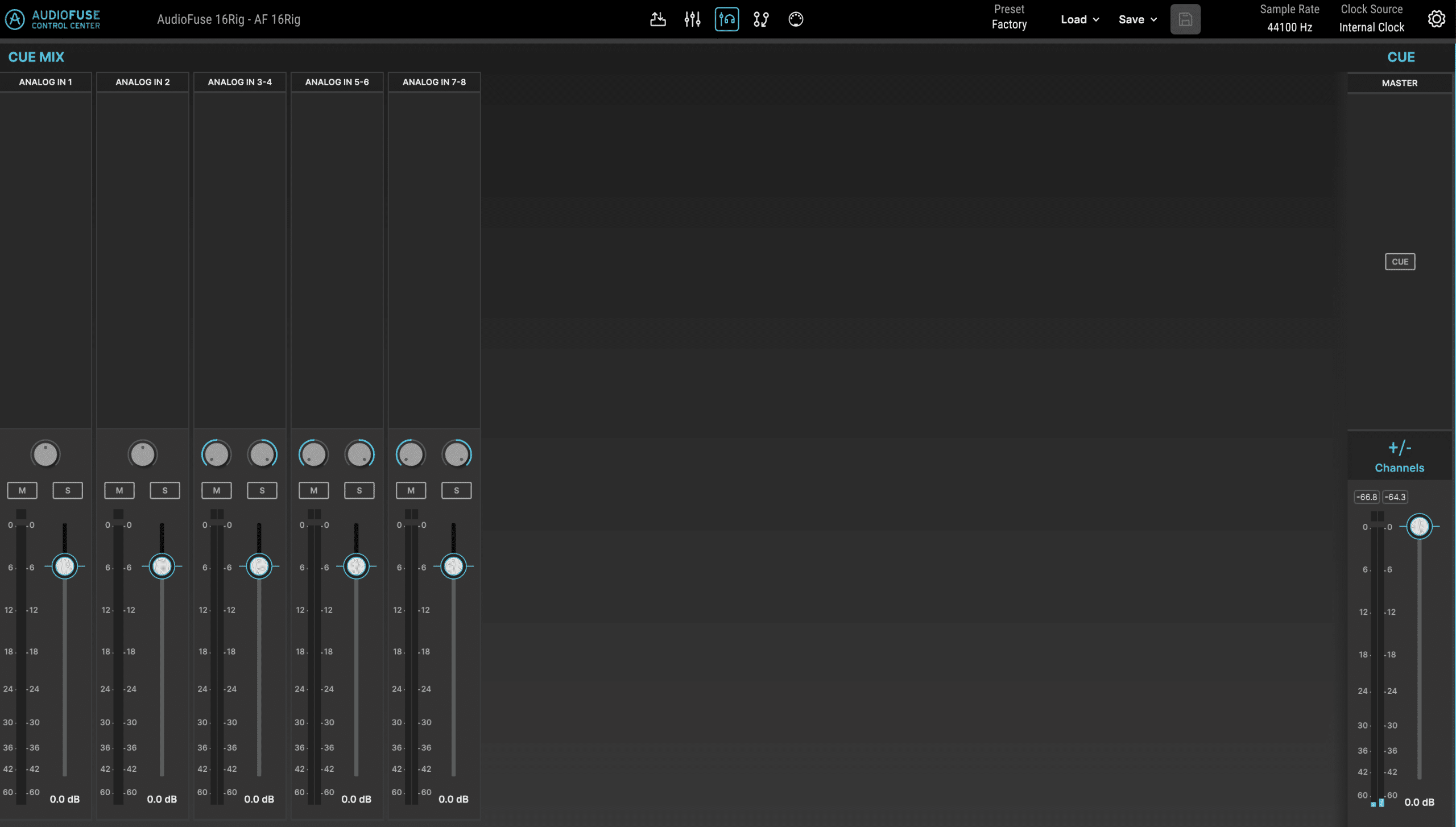 Arturia AudioFuse 16Rig idéale pour les synthétiseurs ? 37 Le logiciel AudioFuse Control Center d'Arturia onglet Cue Mix