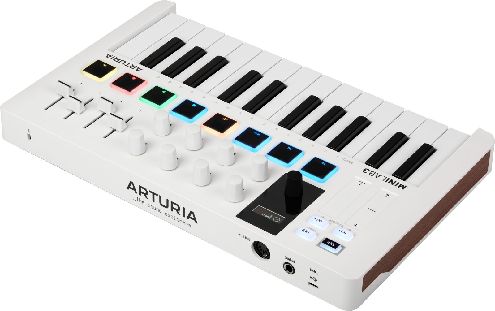 Les nouveautés synthés d'octobre 2022 6 Vue de côté de l'Arturia Minilab 3