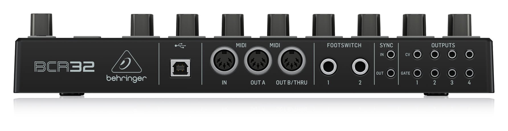 Les news synthés de Juillet 5 Behringer BCR32 les branchements à l'arrière