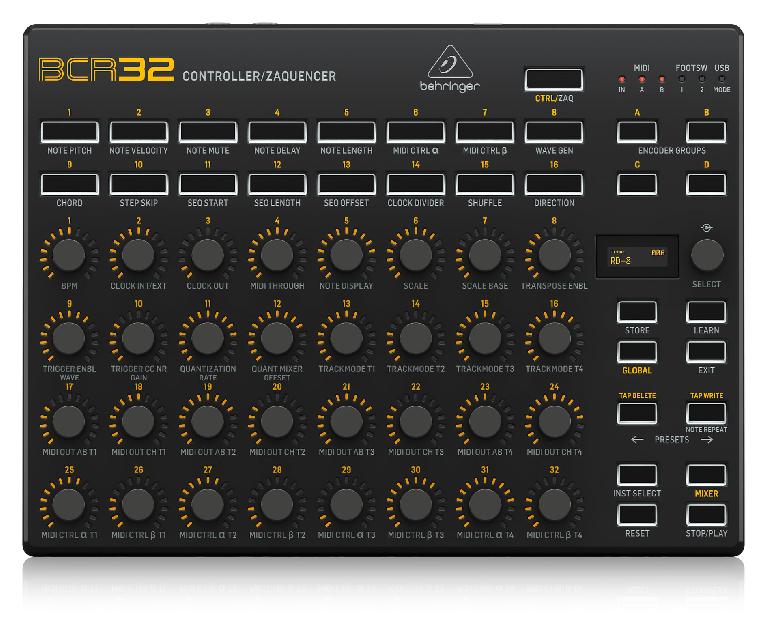 Les news synthés de Juillet 6 Facade du controleur MIDI Behringer BCR-32