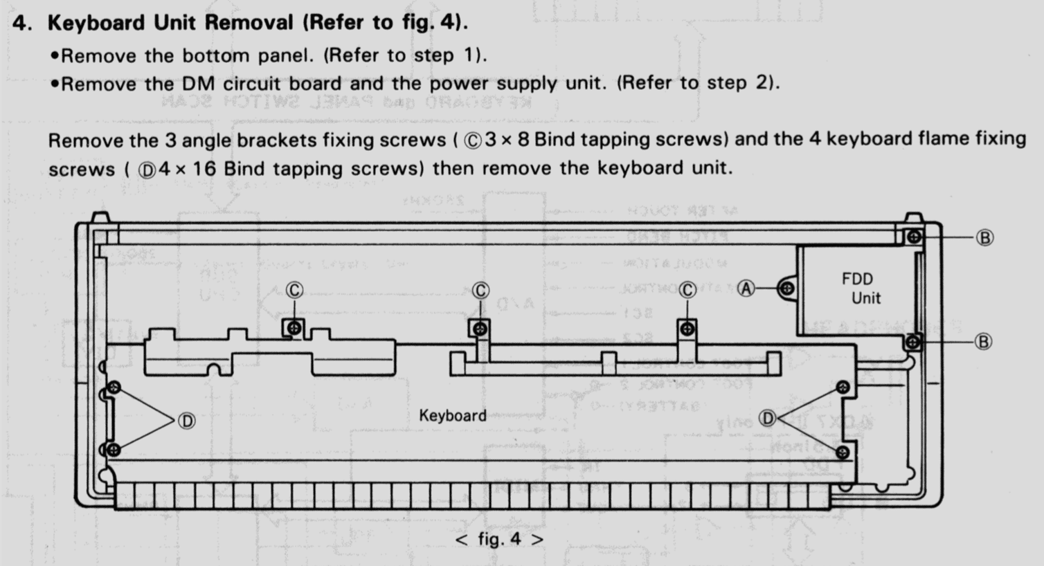 Découverte du Yamaha DX7 IID 13 Yamaha DX7 service manual démontage clavier