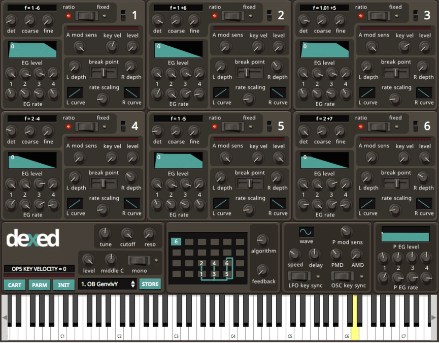Découverte du Yamaha DX7 IID 26 Dexed de digital suburban