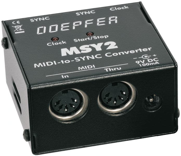 Choisir votre séquenceur et synchroniser vos synthétiseurs 16 Boitier adaptateur MIDI to SYNC DOEPFER MSY2