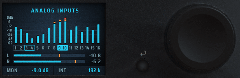 Arturia AudioFuse 16Rig idéale pour les synthétiseurs ? 16 L'écran de l'AudioFuse 16 Rig d'Arturia