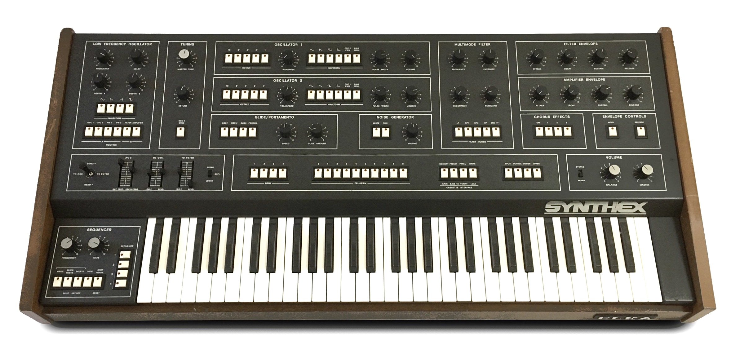 Le son d'harpe laser de JMJ - recette N°1 2 Le célèbre synthétiseur Elka Synthex