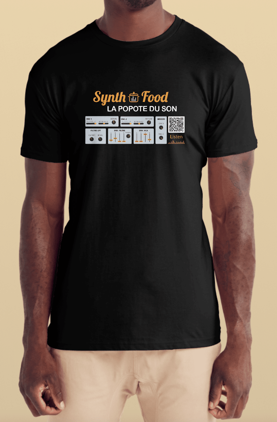 Le tee-shirt SynthFood en édition limitée 2 Tee-shirt édition limitée SynthFood la popote du son en vente sur le blog
