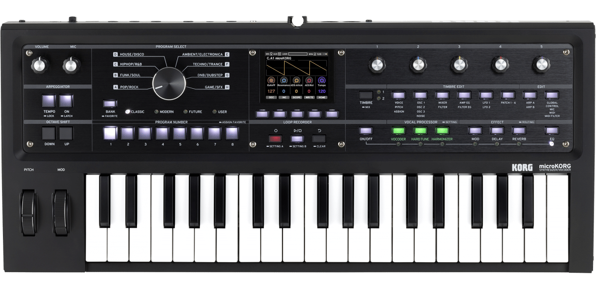 Fa&ccedil;ade avant du Korg Microkorg 2