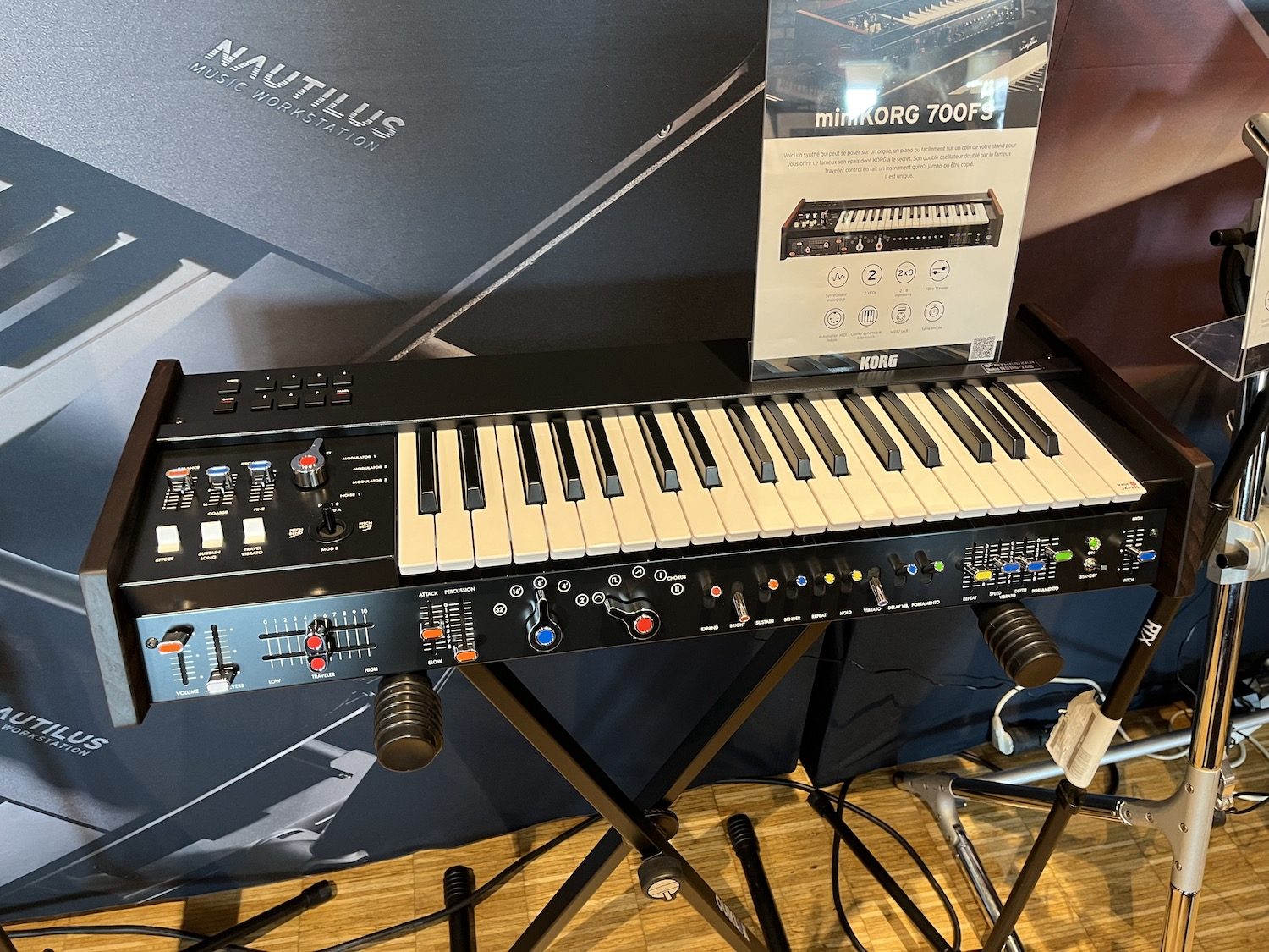 Minikorg 700FS sur le stand Korg au SynthFest 2023