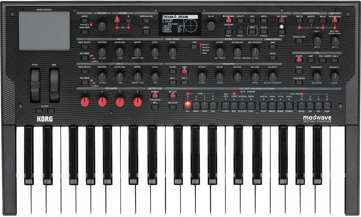 Les news synthés de Juillet 12 korg modwave facade