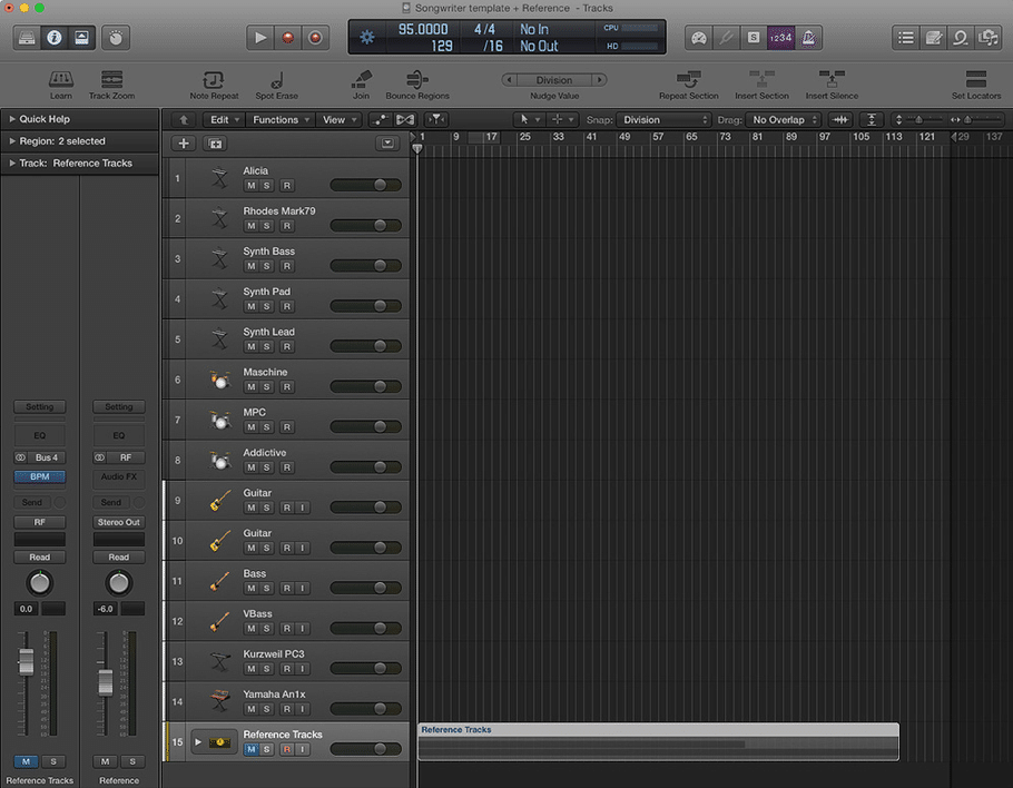 Mod&egrave;le Logic Pro X