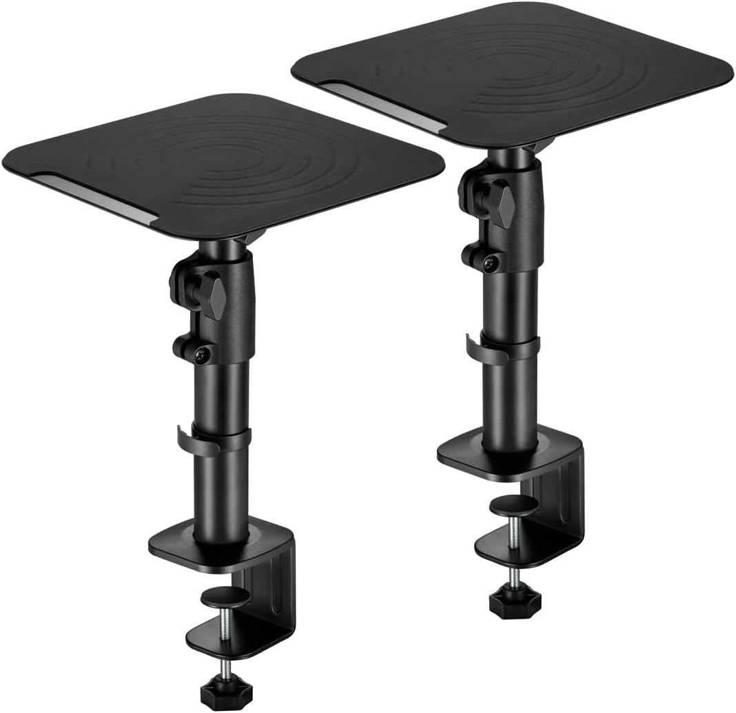 Présentation home studio 2024 13 Support d'enceintes de monitoring pour bureau