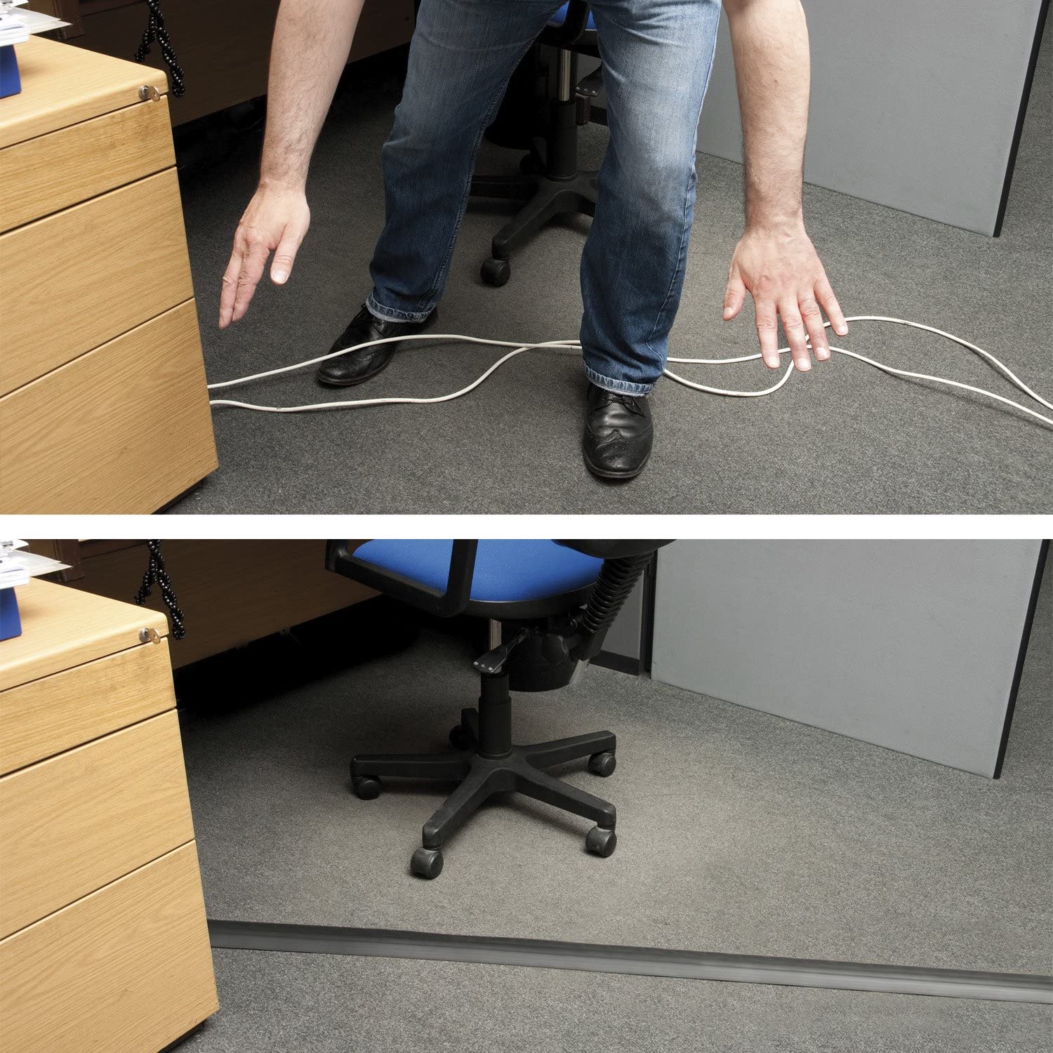 Passe cable pour sol