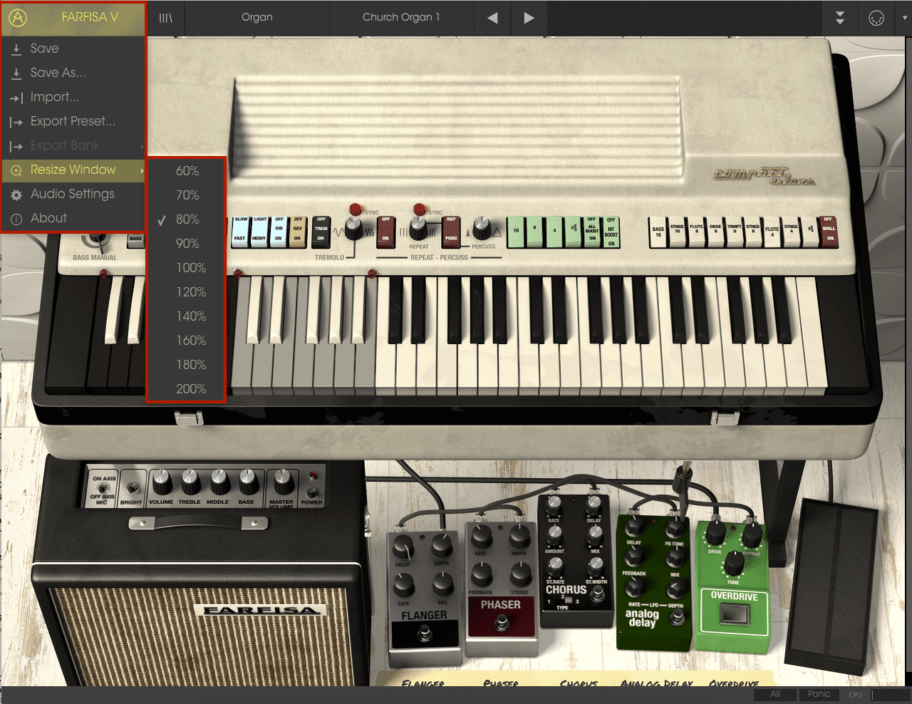Redimensionner la taille de vos synth&eacute;tiseurs virtuels Arturia