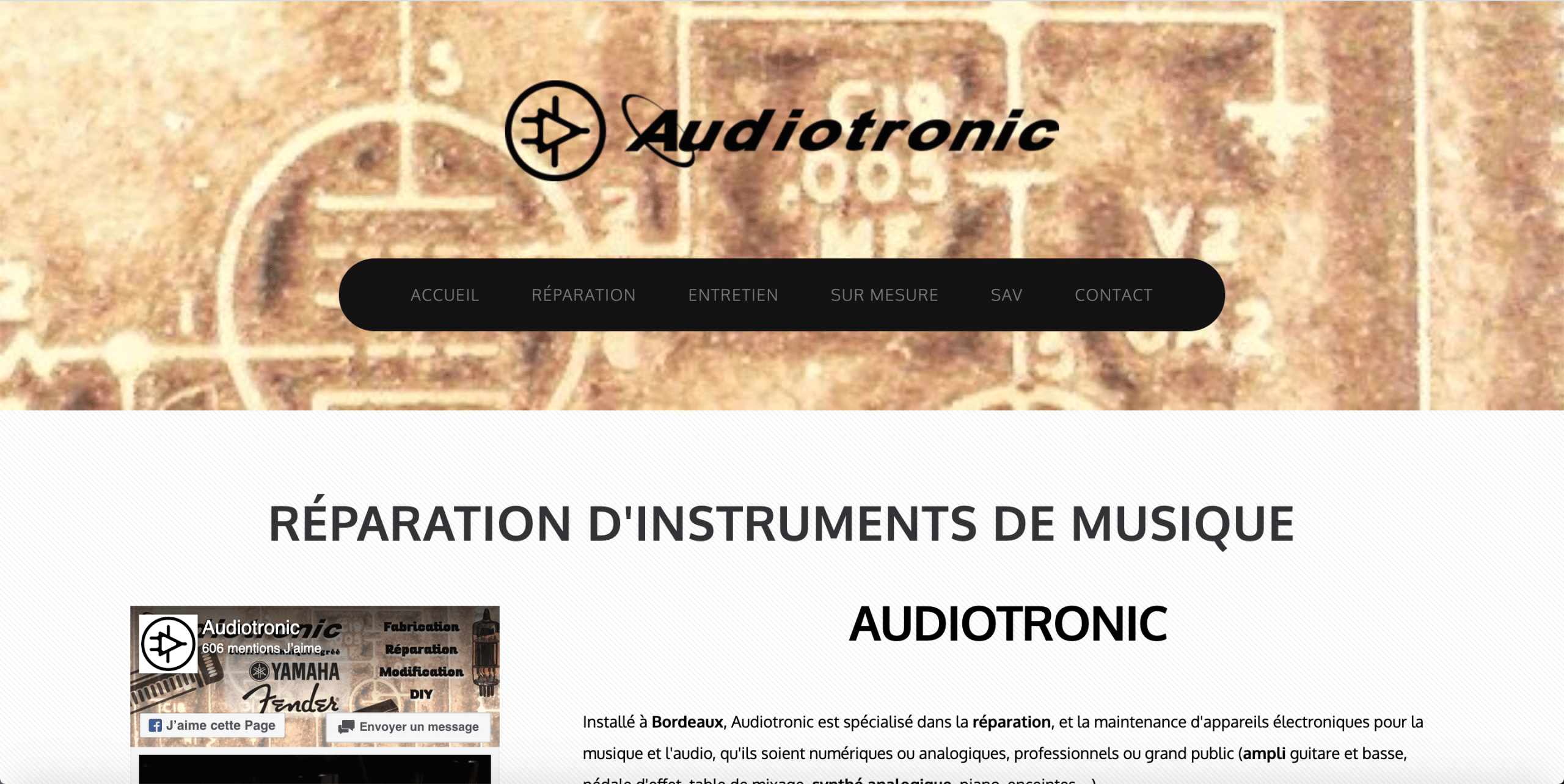 Audiotronic r&eacute;parateur de synth&eacute;tiseurs