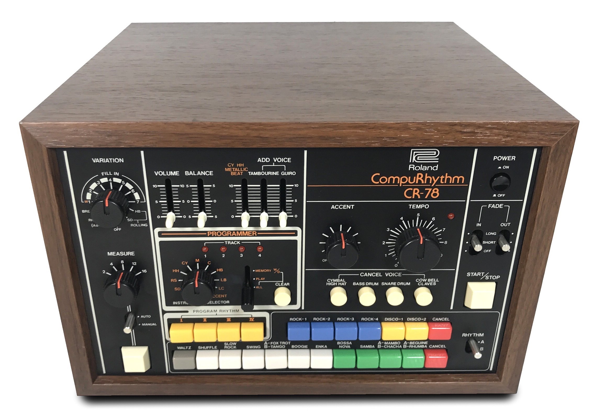 5 motifs des années 80 à reproduire sur votre boite à rythme 1 Roland CompuRhythm CR-78