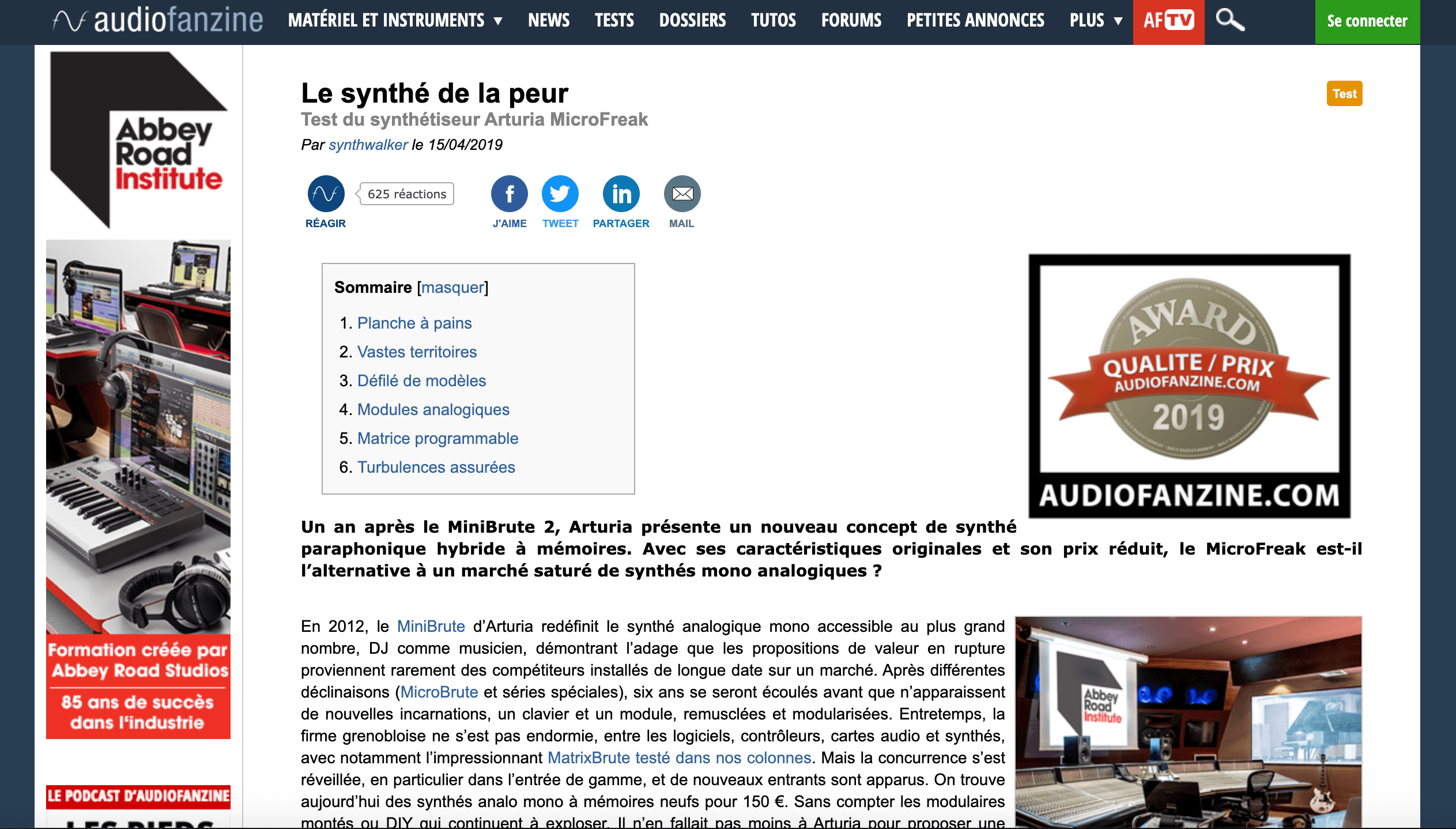 Arturia Microfreak : petit mais costaud ! 34 test de l'arturia microfreak sur audiofanzine