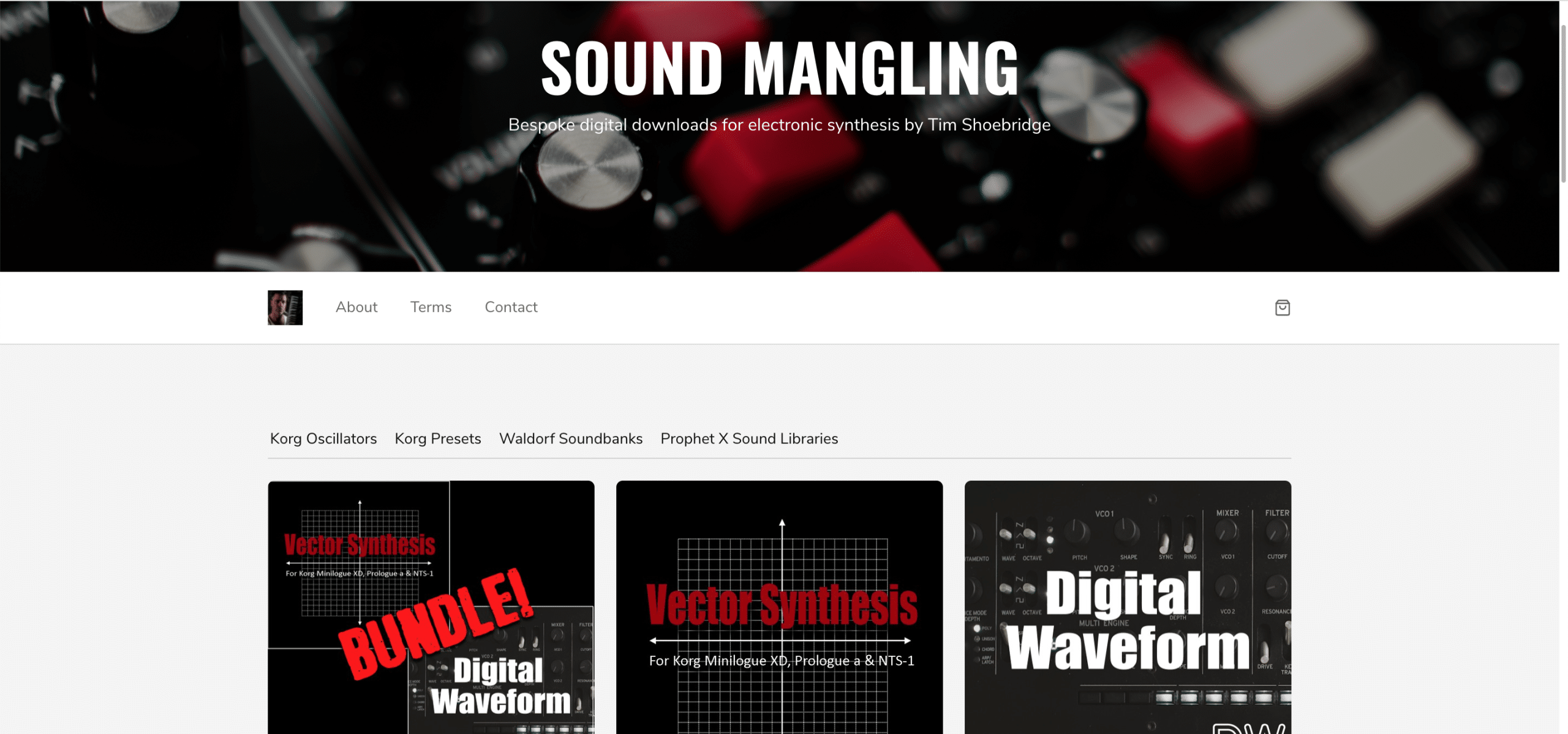 Le site SOUNDMANGLING pour acheter des oscillateurs/FX pour votre Korg minilogue xd.