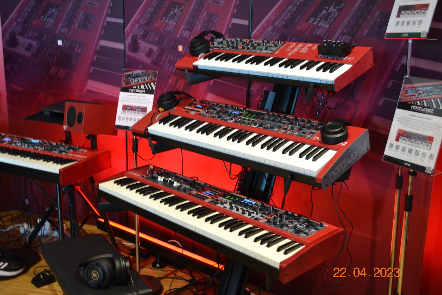gamme de claviers nord au synthfest 2023